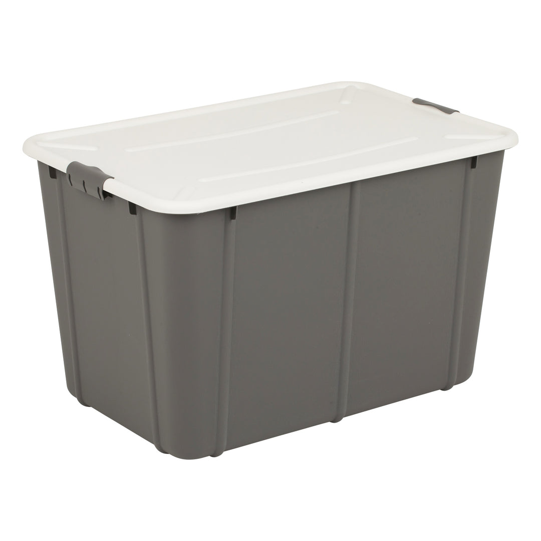 BranQ Velur 60L Contenedor de almacenamiento con tapa gris oscuro