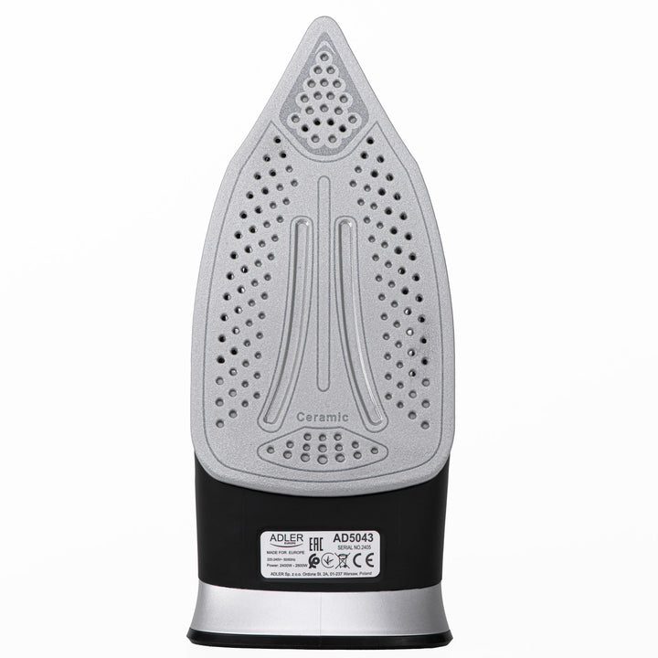 Ferro a vapor sem fio Adler AD 5043, placa de cerâmica, 2800 W