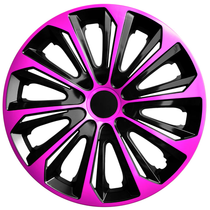 NRM Strong Duo Tapacubos universal 14'', Color rosa/negro, 1 unidad