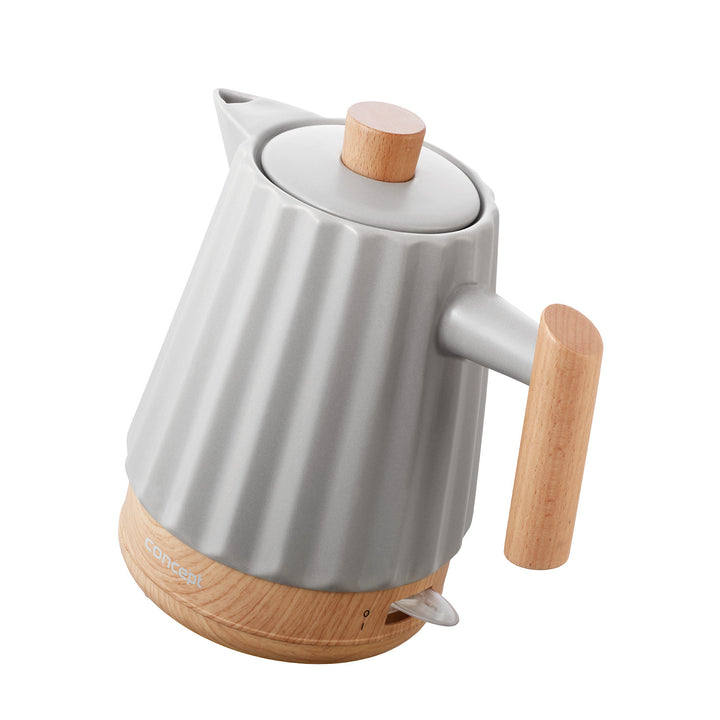 Concept Hervidor eléctrico, cerámica, 1500W, 1,5L, gris claro, RK0091