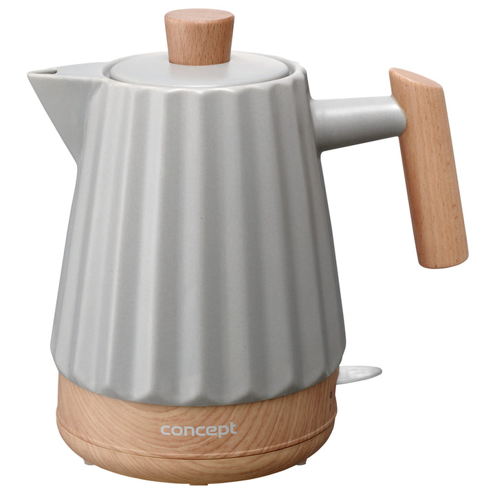 Concept Hervidor eléctrico, cerámica, 1500W, 1,5L, gris claro, RK0091
