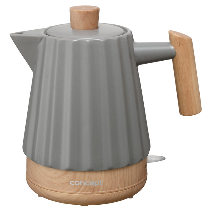 Concept Hervidor eléctrico, cerámica, 1500W, 1,5L, gris oscuro, RK0092
