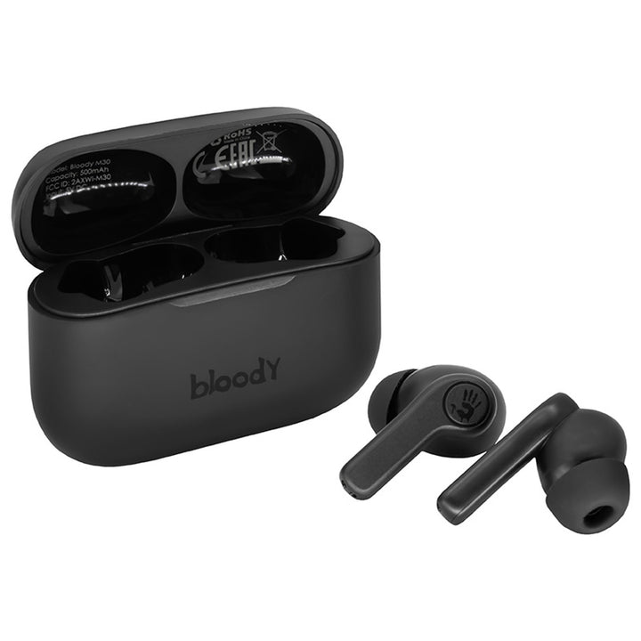 A4TECH Auriculares inalámbricos, Bluetooth 5.0, BLOODY TWS M30 Negro