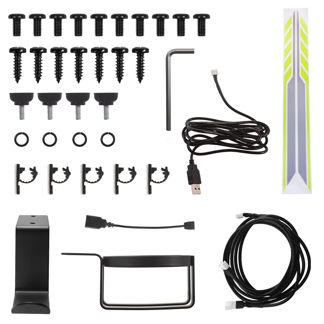 Escritorio para juegos NanoRS, negro, con soporte para auriculares y tazas, retroiluminación RGB, max. 75kg, dimensiones 1200x600x750mm, RS102