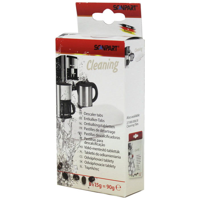 Pastillas desincrustantes para cafeteras espresso, 6 piezas, universal, Scanpart