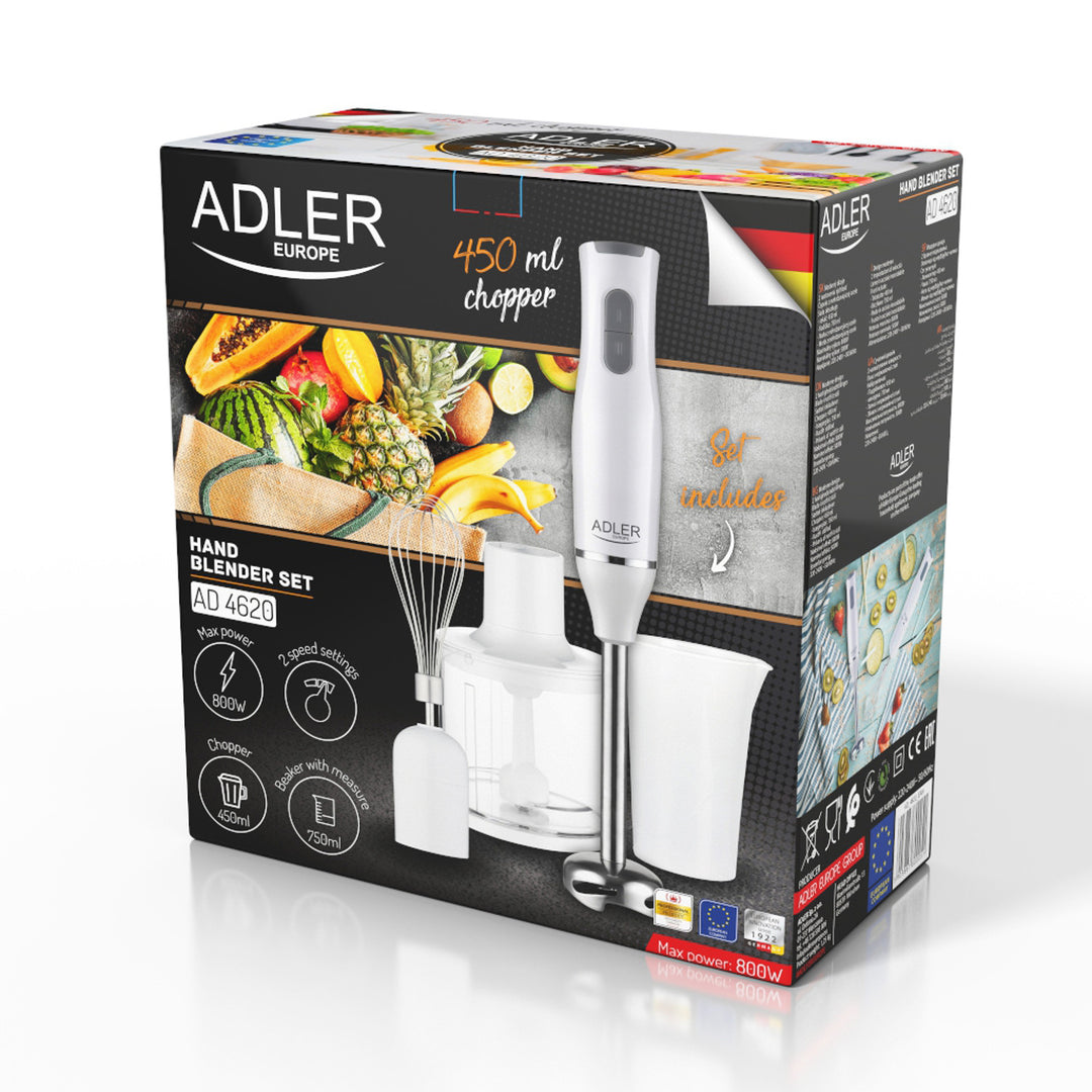 Batedeira manual Adler AD 4620, multifunções, 2 velocidades, branca, 800 W