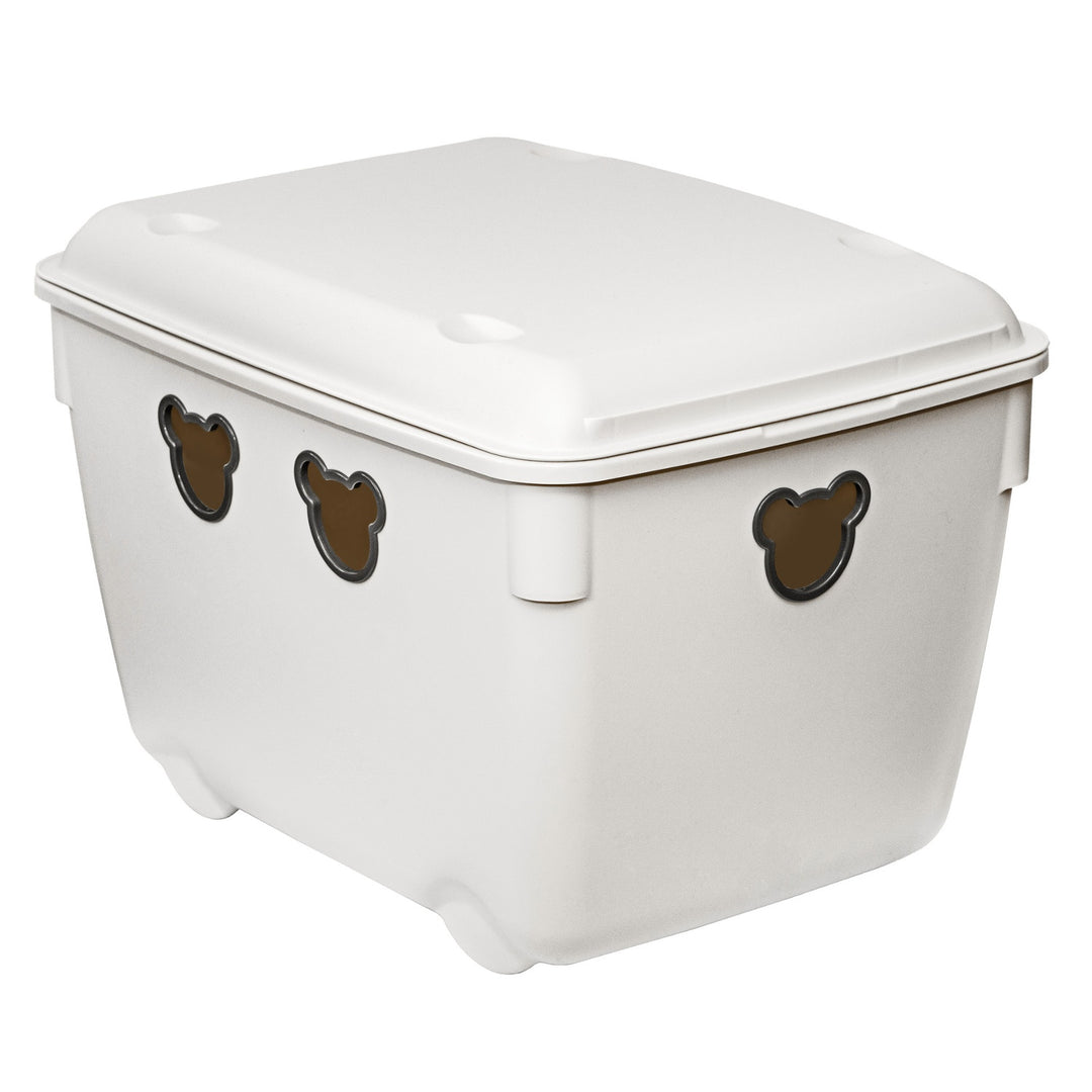 Papelera Branq, 40l, resistente, blanco antiguo, Oso