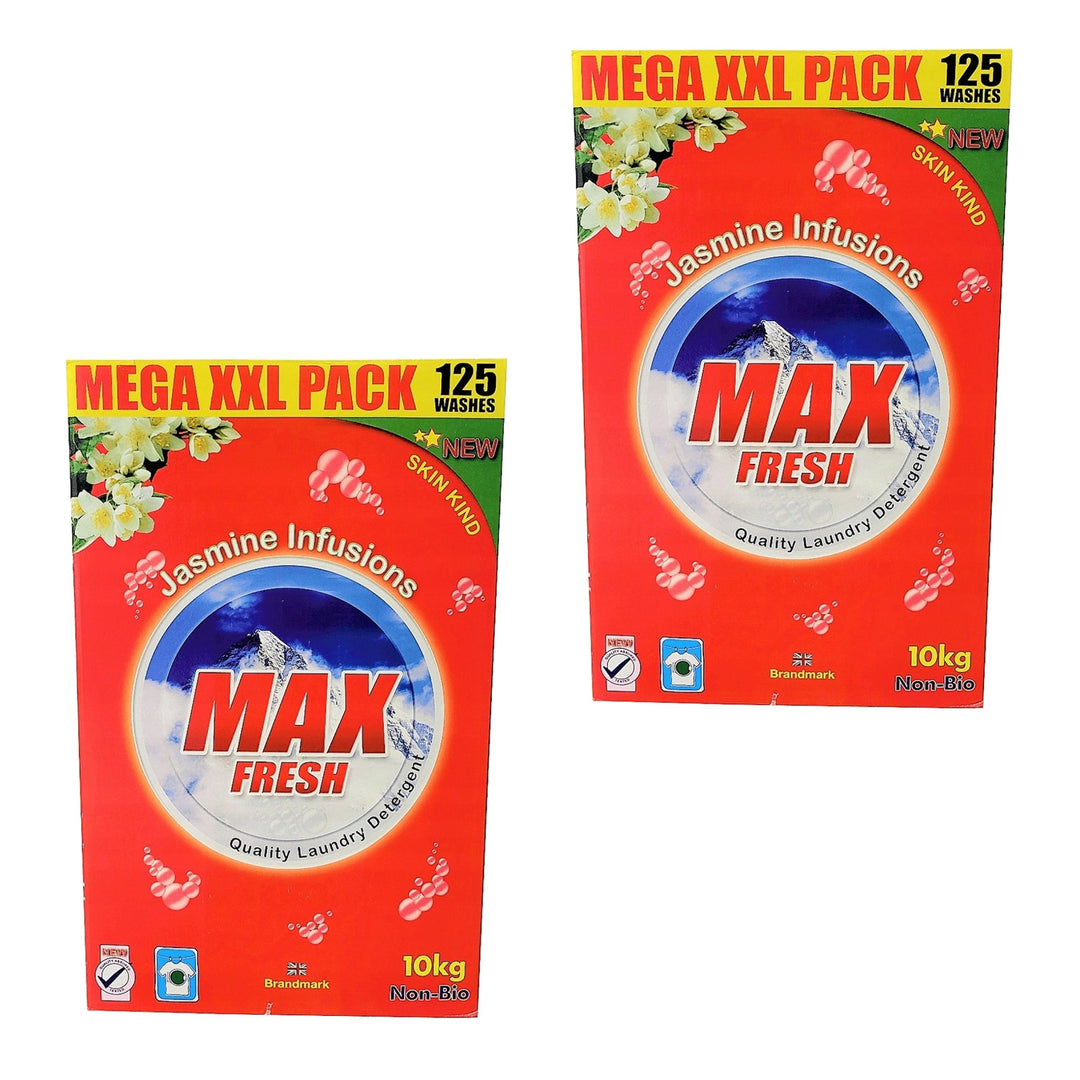 Max Fresh detergente universal en polvo 2x 10 kg 250 lavados