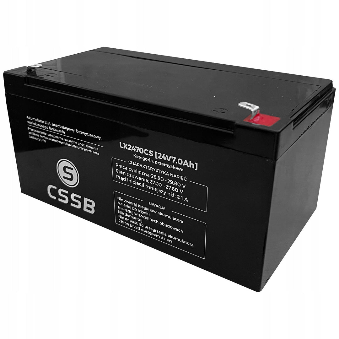 Batería sin mantenimiento Lamex, AGM SLA, 24V, 7Ah, LX2470