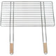 Master Grill & Party Grill, aço cromado, cabos de madeira, 58 x 30 cm, MG253