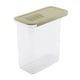 BranQ Recipiente para Alimentos, 1,5L, Transparente, Tampa Verde Oliva, Tubarão