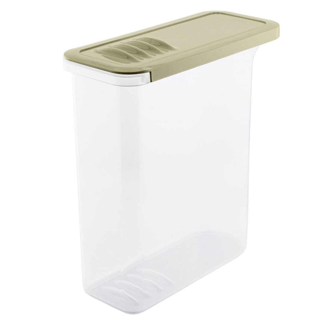Recipiente para Alimentos BranQ, 2,5 L, Transparente, Tampa Verde Oliva, Tubarão
