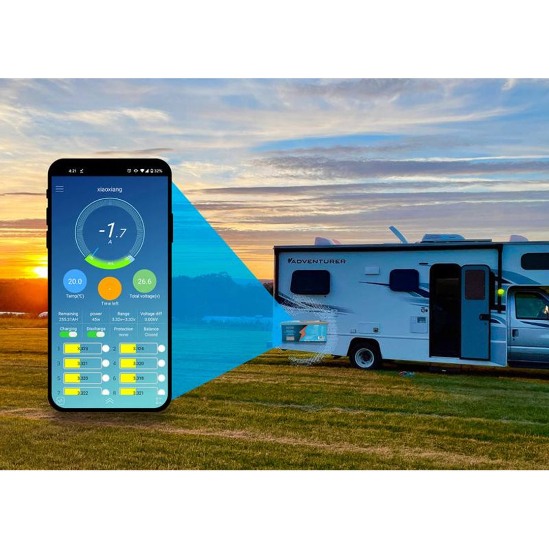 Batería LiFePo4 Lexton de litio-hierro-fosfato, con BMS, 12,8V, 200Ah, LXLFP200