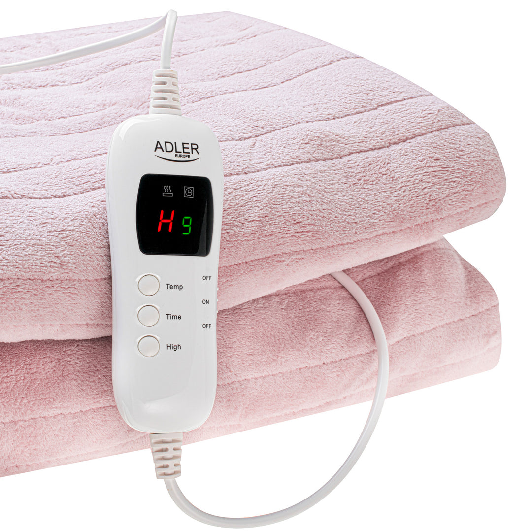Adler AD 7443 Manta eléctrica, mando a distancia LCD, 7 niveles de calefacción, 160x180 cm