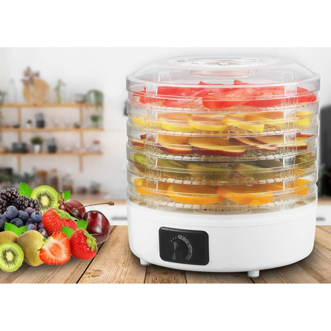 Secador para setas, verduras, frutas, carnes LTC, potencia regulable, base antideslizante, 5 bandejas, apto para lavavajillas, LXSR003