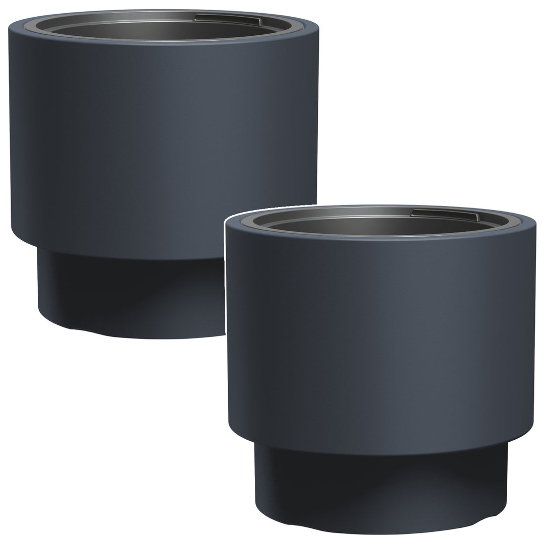 Maceta HEOS resistente a heladas, antracita, capacidad 40L, con inserto de 20L, DBHEN400-S433, 2 piezas