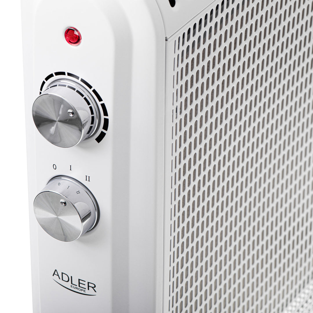 Convector calefactor, sobre ruedas, 2 niveles de potencia, máx. 2000W, termostato, AD 7750