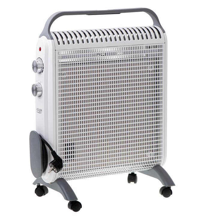 Convector calefactor, sobre ruedas, 2 niveles de potencia, máx. 2000W, termostato, AD 7750