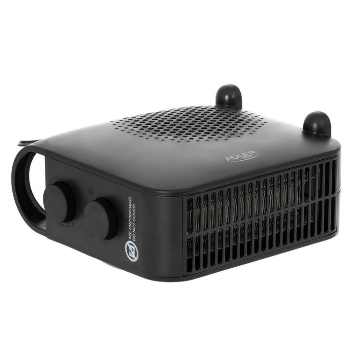 Termoventilador Adler, 2 niveles de potencia, máx. 2000 W, termostato, negro, AD 7725