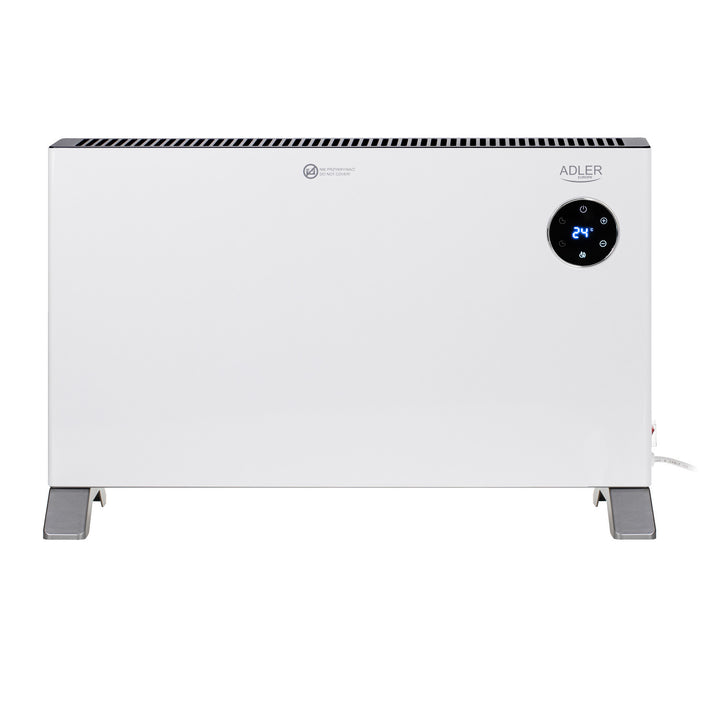 Convector Adler, pantalla LED, mando a distancia, 3 niveles de calefacción, termostato, máx. 2000W, AD 7752