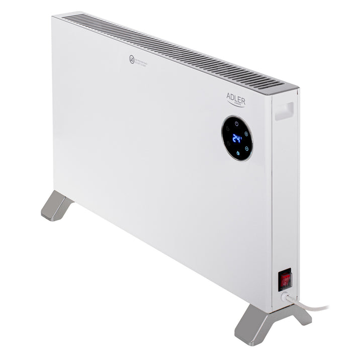 Convector Adler, pantalla LED, mando a distancia, 3 niveles de calefacción, termostato, máx. 2000W, AD 7752