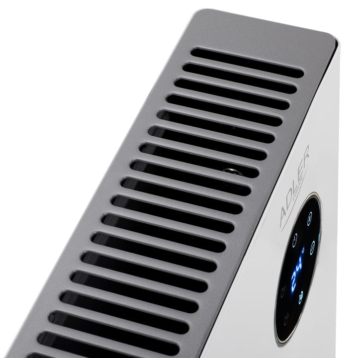Convector Adler, pantalla LED, mando a distancia, 3 niveles de calefacción, termostato, máx. 2000W, AD 7752