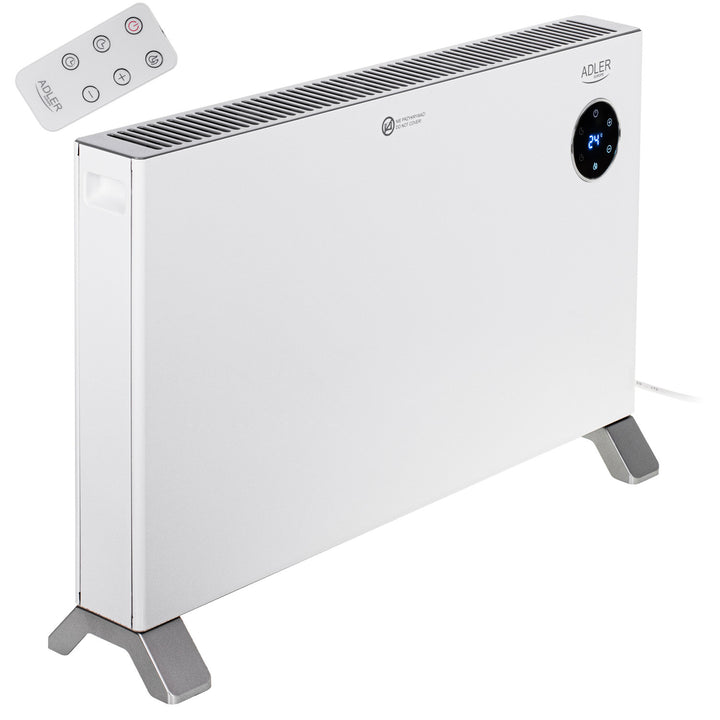 Convector Adler, pantalla LED, mando a distancia, 3 niveles de calefacción, termostato, máx. 2000W, AD 7752