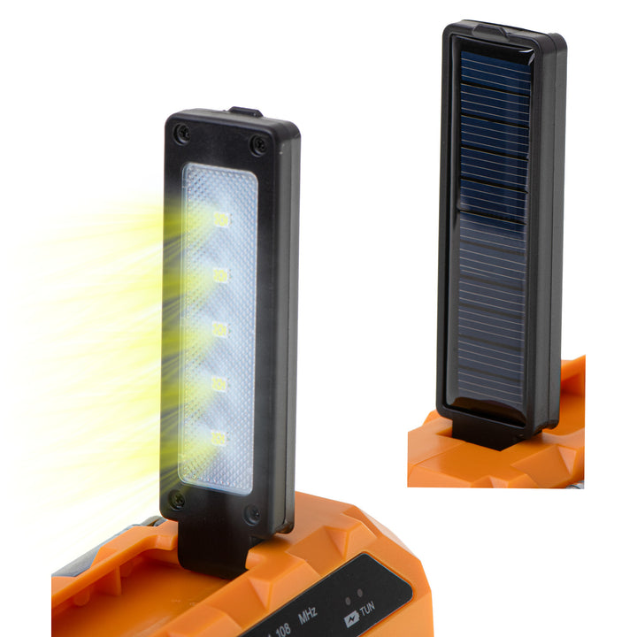 Radio solar Adler, batería recargable de 1200 mAh, linterna, manivela, AD 1197