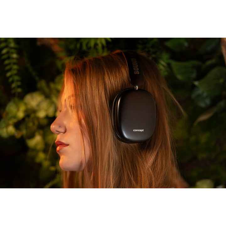 Auriculares intrauditivos inalámbricos Concept SoundJoy, hasta 70 horas de reproducción, Bluetooth 5.4, carga rápida, cancelación activa del ruido hasta 33 dB, negro, HS4060