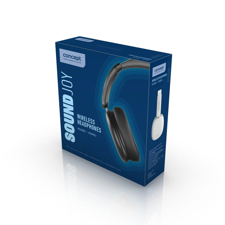 Auriculares intrauditivos inalámbricos Concept SoundJoy, hasta 70 horas de reproducción, Bluetooth 5.4, carga rápida, cancelación activa del ruido hasta 33 dB, blanco, HS4061