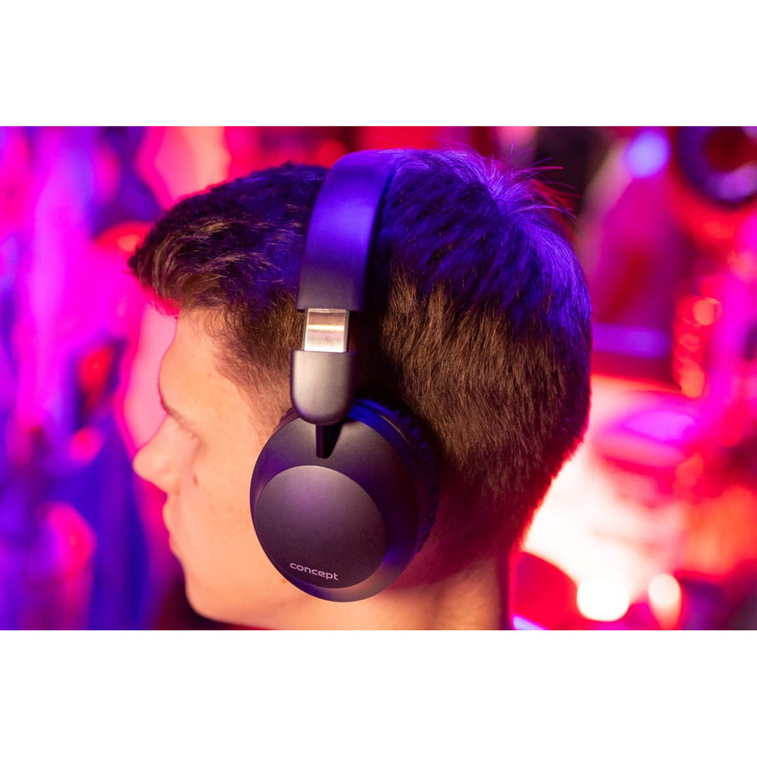 Auriculares intrauditivos inalámbricos Concept SoundJoy, hasta 45 horas de reproducción, Bluetooth 6.0, carga rápida, cancelación activa del ruido hasta 18 dB, negro, HS4080