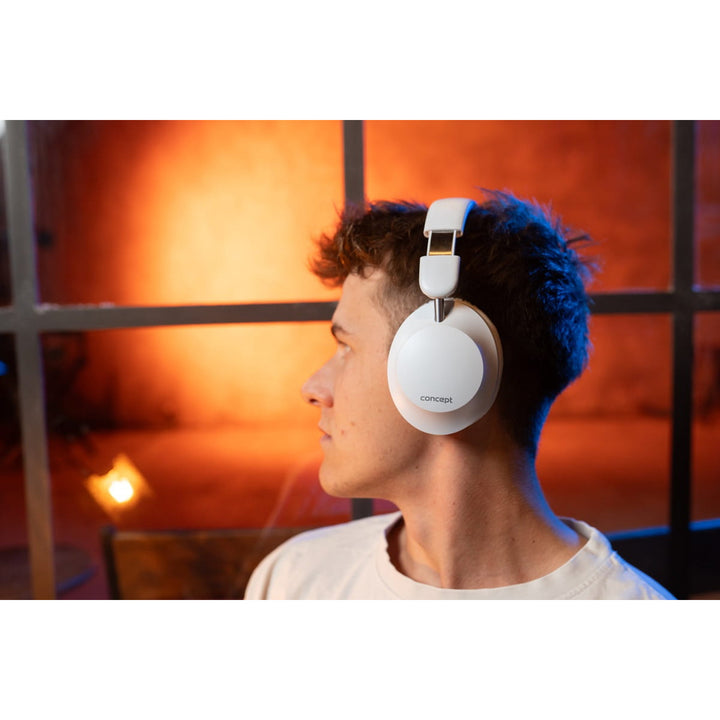 Auriculares intrauditivos inalámbricos Concept SoundJoy, hasta 45 horas de reproducción, Bluetooth 6.0, carga rápida, cancelación activa del ruido hasta 18 dB, blanco, HS4081