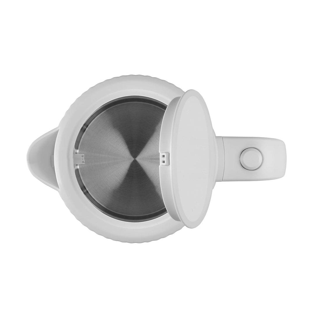 Concept hervidor eléctrico de plástico, 1,7L, diseño estriado, triple sistema de seguridad, filtro de sedimentos, indicador de nivel de agua, blanco, RK2390