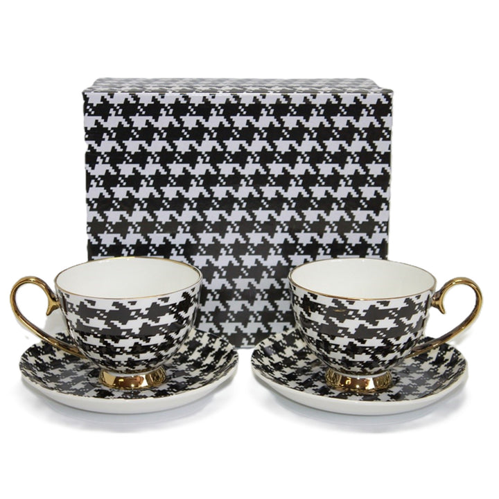 Tazas espresso 2+2 Pepite Gold Accents Porcelana, Reina Isabel