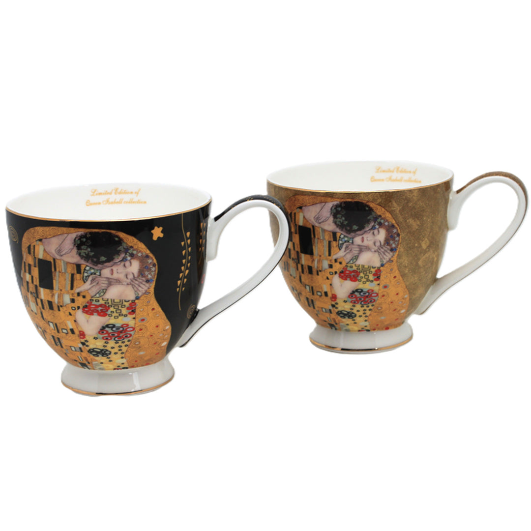 Jumbo Gustav Klimt Kiss tazas 2 piezas, Reina Isabel