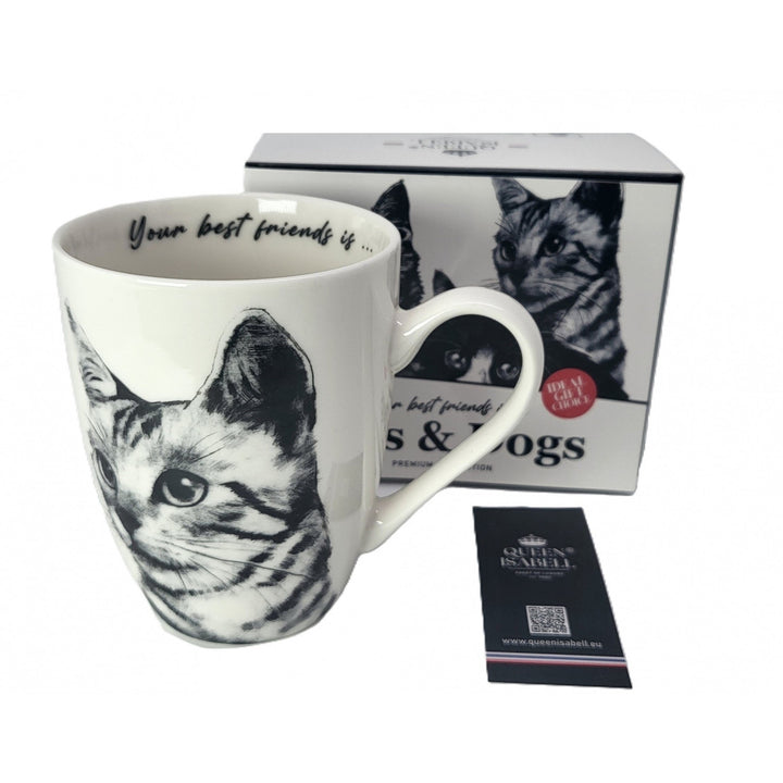 Taza de porcelana Reina Isabel, gato Sokake, 350ml, Q1-05218
