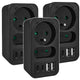 Toma de corriente Maclean x2 + 4xUSB, divisor con 2 tomas, 2xUSB A, 2xUSB C PD 20W, 1x16A + 1x6A, MCE249 F/B, 3 piezas