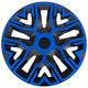 Tapacubos universales 14'' NRM The Best Bicolor azul-negro 4 unidades