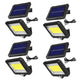 Proyector LED solar con sensor de movimiento Maclean, IP44, 5 W, 400 lm, 6000 K, batería de litio de 1300 mAh, 5,5 V CC MCE438, 4 unidades
