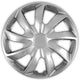 Tapacubos universales 13'' NRM Quad plateados, 4 unidades