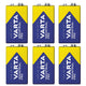 6 pilas R9V R-9 6LR61 de 9 V alcalinas Varta Industrial Pro