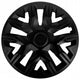 Tapas universales para llantas de 15'' NRM The Best, negras, juego de 4 unidades