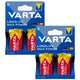 4 pilas alcalinas R-20 R20 D de 1,5 V Varta Longlife Max Power