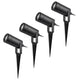 Lámpara de suelo Rabalux Krobia, IP65, color negro, casquillo GU10, máx. 4 W, 7814, 4 unidades