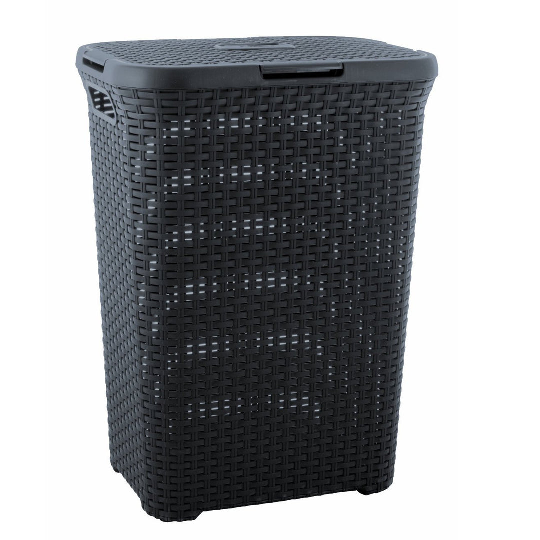 Cesto para roupa suja The Curver Natural Style Curb 60l cinza cinza de grande capacidade
