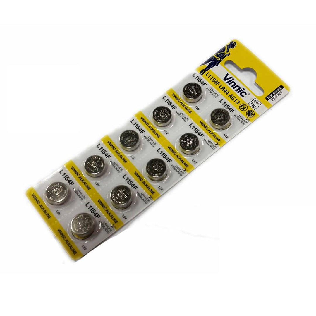 10 x pilas alcalinas ag13 lr44 l1154 vinnic a76 para juguetes