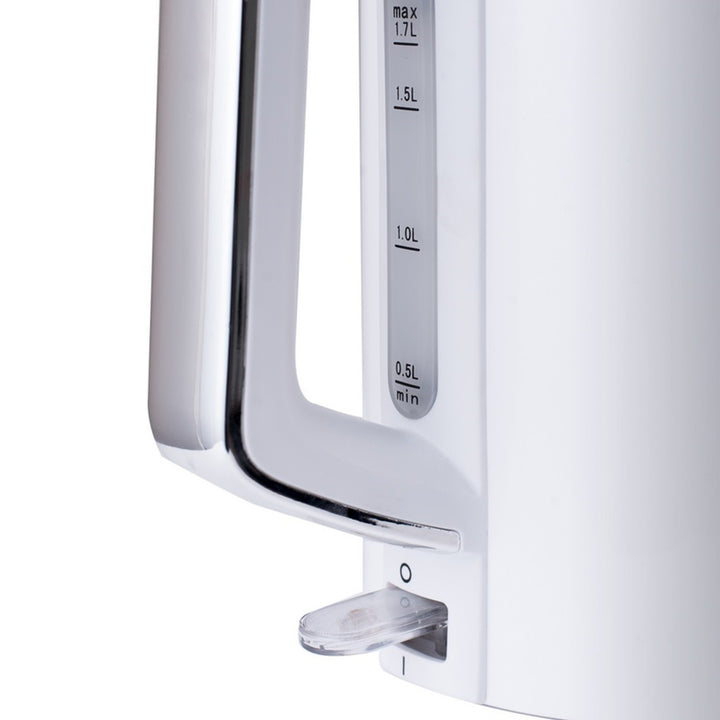 Concept Electrodomésticos RK3170 Hervidor de Agua con Termorregulación, 2200 W, 1.7 litros, Acero Inoxidable, Blanco