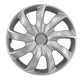 Juego de tapacubos universales 15" Stig lacado plata a presión 4 piezas