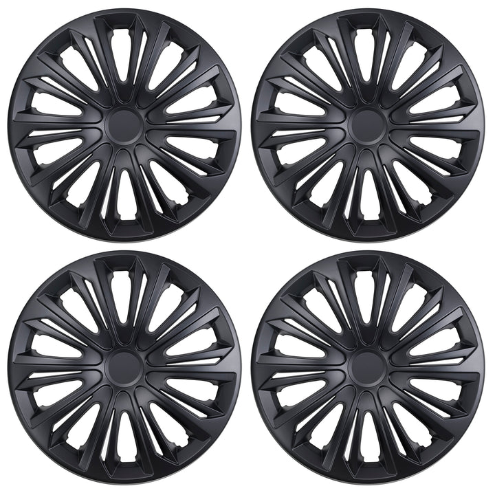 Tapacubos universales 15" NRM STRONG negro mate 4 piezas