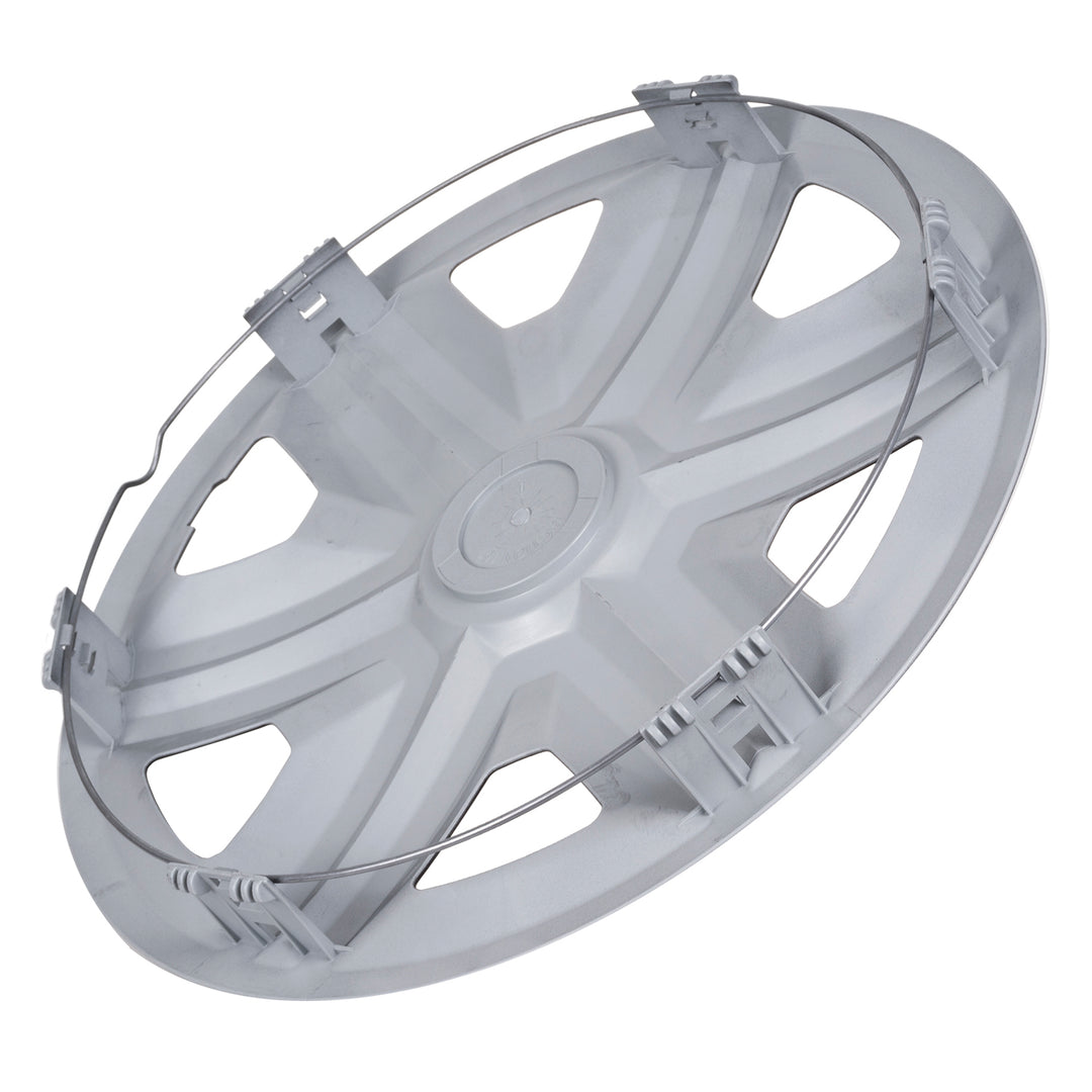 Tapacubos universales de 15" NRM ACTION doble color plata/negro 4 piezas